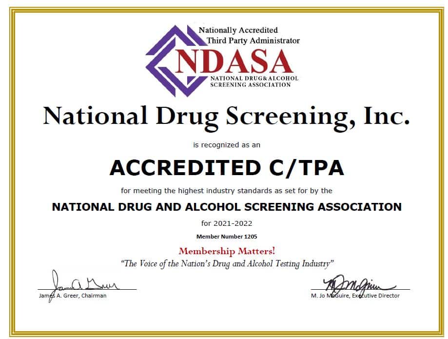 NDASA Accreditation Certificate