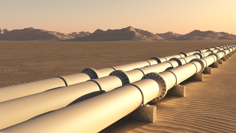 Oil pipelines in the desert